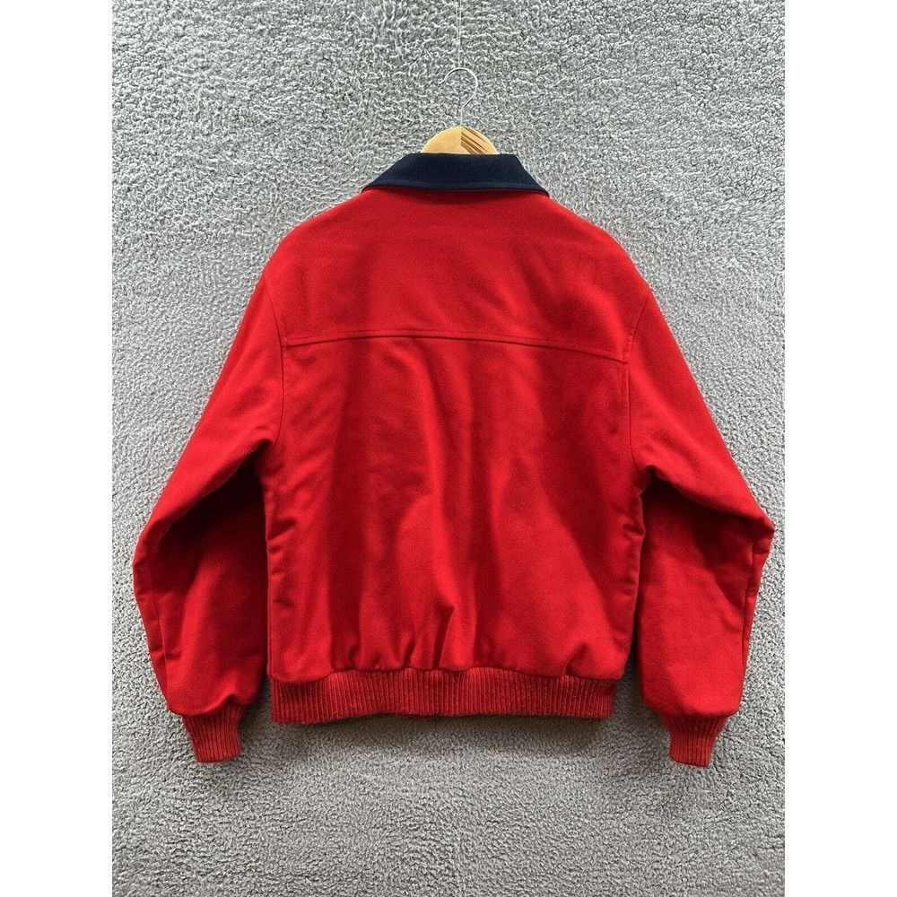 Lobo By Pendleton Wool Red Bomber Field Sport Jacket Men’s Size Small USA Made - Picture 2 of 3